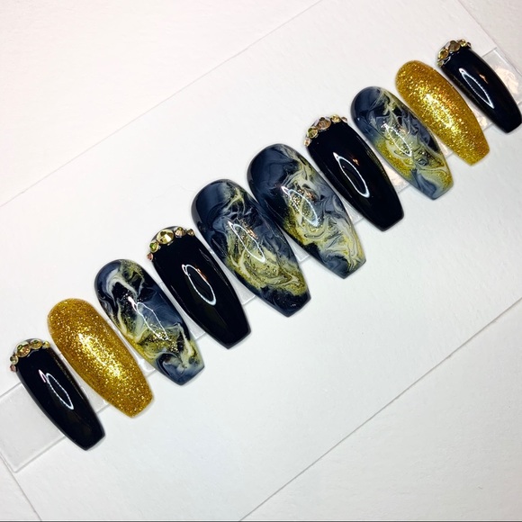 Custom gel press-on nails made by artisan set#1 - Picture 3 of 11